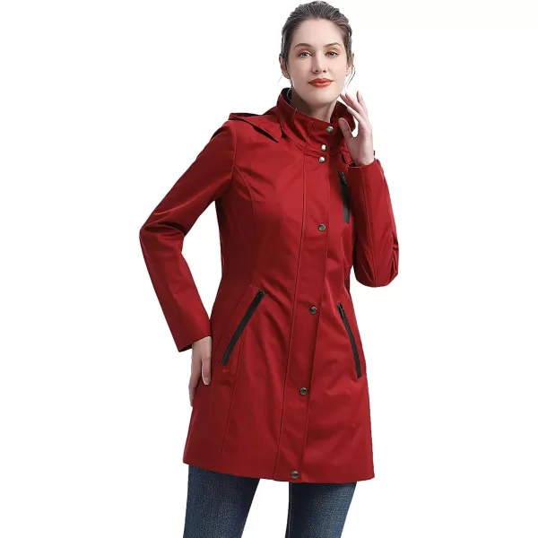 BGSD Women Easton Waterproof Hooded Anorak Rain Jacket  Regular amp Plus SizeRed