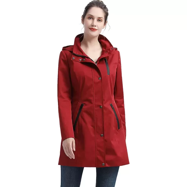 BGSD Women Easton Waterproof Hooded Anorak Rain Jacket  Regular amp Plus SizeRed