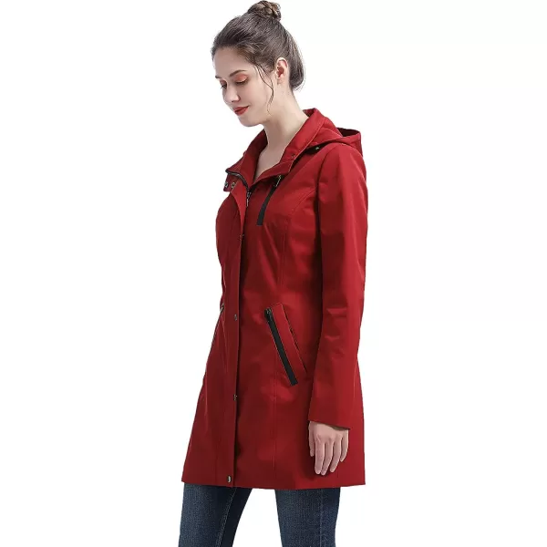 BGSD Women Easton Waterproof Hooded Anorak Rain Jacket  Regular amp Plus SizeRed