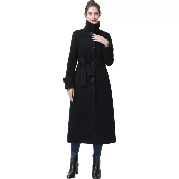 BGSD Women Ela Full Length Long Wool Trench Coat Regular amp Plus Size amp PetiteBlack