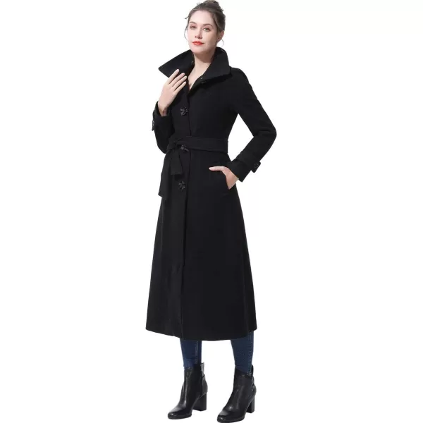 BGSD Women Ela Full Length Long Wool Trench Coat Regular amp Plus Size amp PetiteBlack