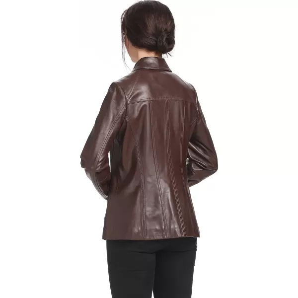 BGSD Women Ellen Lambskin Leather Jacket Regular amp Plus Size amp PetiteEspresso