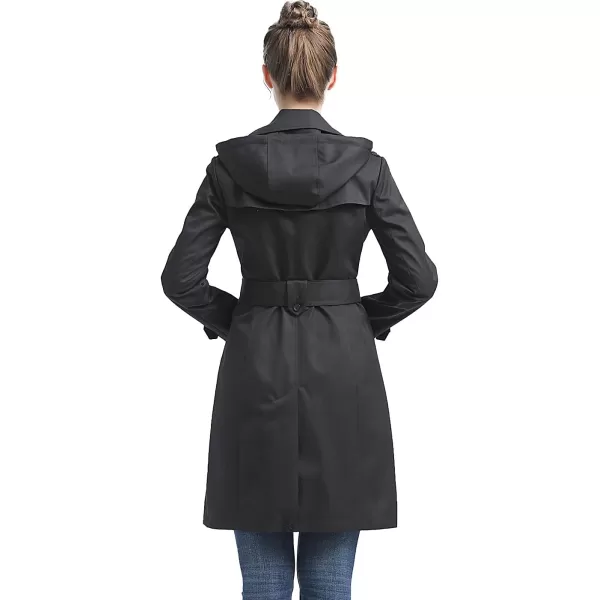 BGSD Women Emma Waterproof Hooded Trench Coat  Regular amp Plus SizeBlack