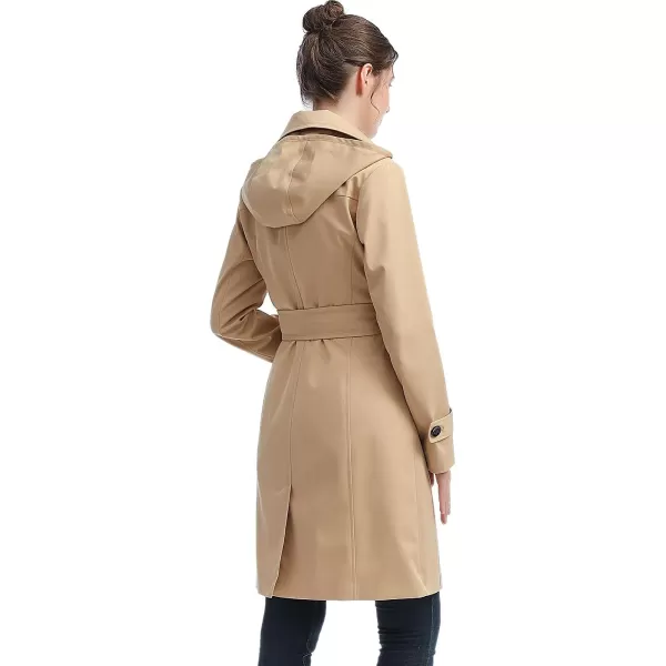 BGSD Women Eva Waterproof Hooded Trench Coat  Regular amp Plus SizeTan