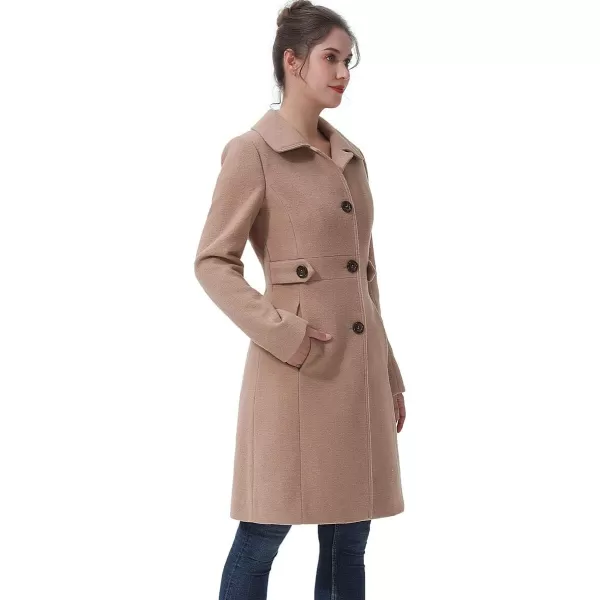 BGSD Women Eve Wool Walking Coat Regular amp Plus Size amp PetiteCamel