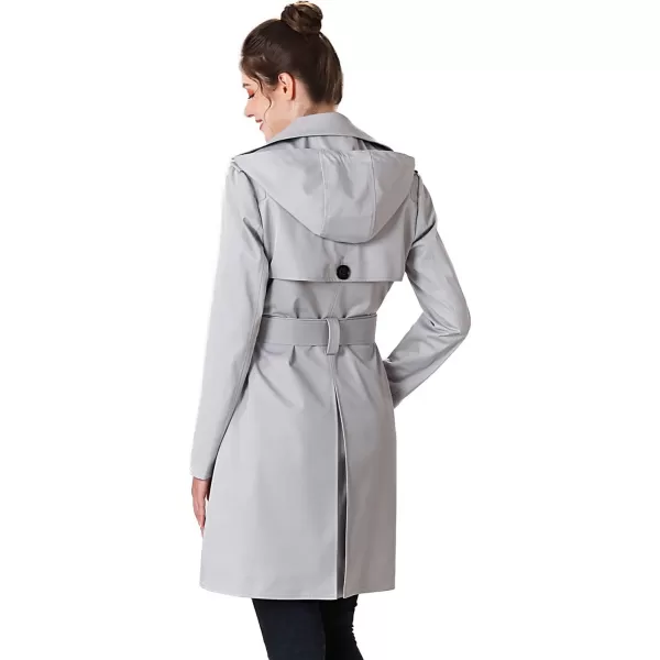 BGSD Women Gabby Waterproof Hooded Trench Coat  Regular amp Plus SizeGray