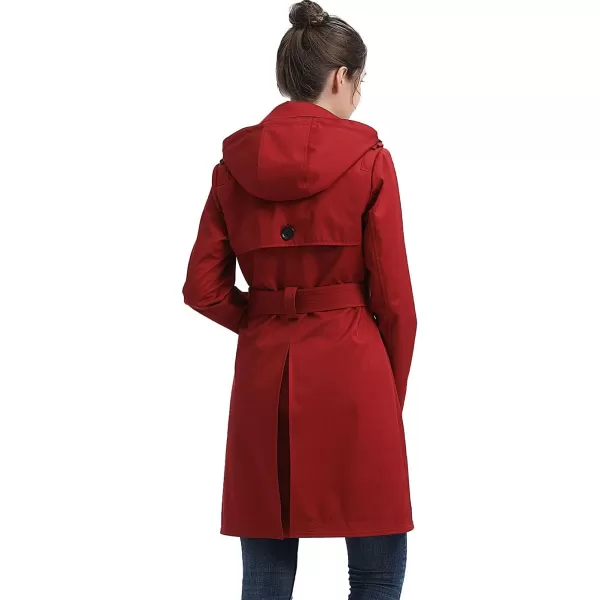 BGSD Women Gabby Waterproof Hooded Trench Coat  Regular amp Plus SizeRed