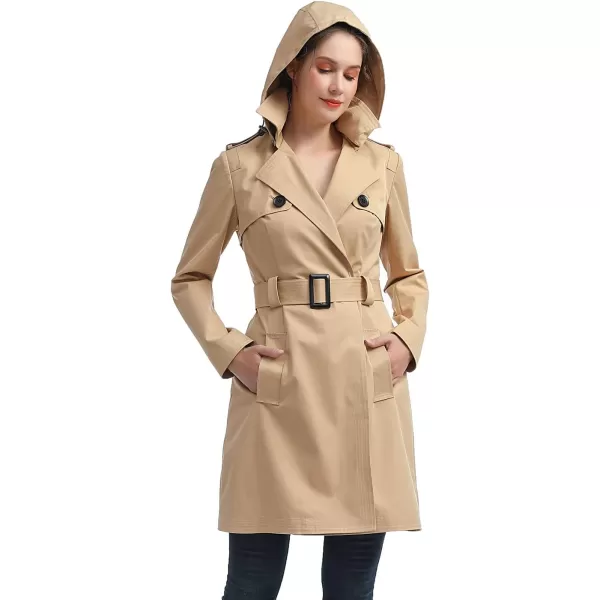 BGSD Women Gabby Waterproof Hooded Trench Coat  Regular amp Plus SizeTan