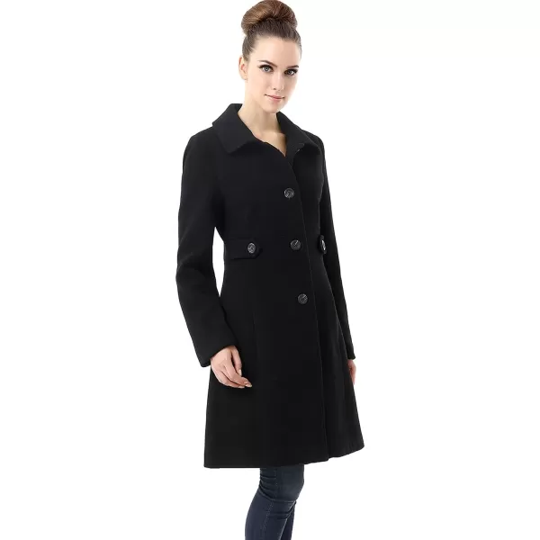 BGSD Women Heather Wool Walking Coat Regular amp Plus Size amp PetiteBlack