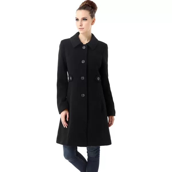 BGSD Women Heather Wool Walking Coat Regular amp Plus Size amp PetiteBlack