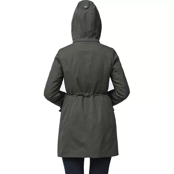 BGSD Women Jamie Waterproof Insulated Hooded Rain Jacket Parka Coat  Regular amp Plus SizeOlive