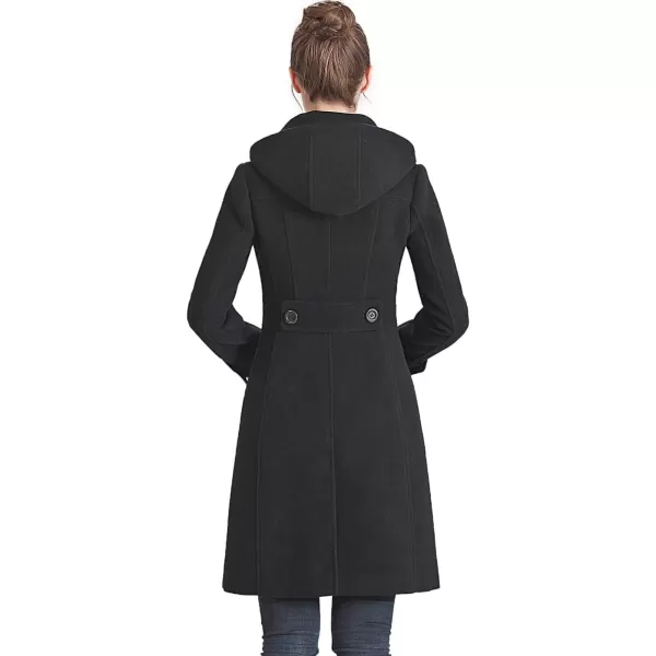 BGSD Women Jem StandCollar Wool Coat Regular amp Plus Size amp PetiteBlack