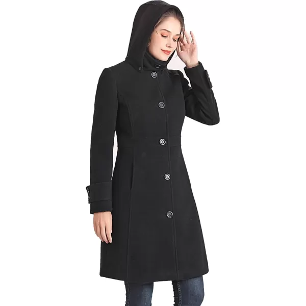 BGSD Women Jem StandCollar Wool Coat Regular amp Plus Size amp PetiteBlack