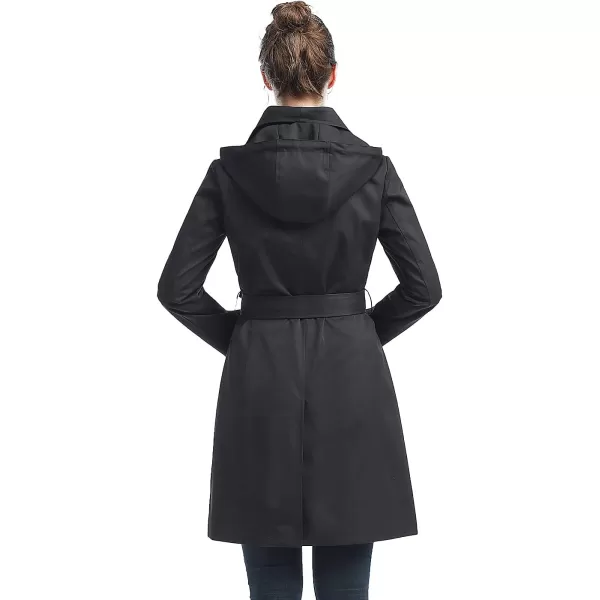 BGSD Women Jessie Waterproof Hooded Trench Coat  Regular amp Plus SizeBlack