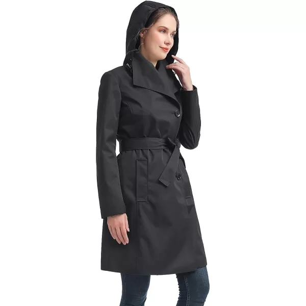 BGSD Women Jessie Waterproof Hooded Trench Coat  Regular amp Plus SizeBlack