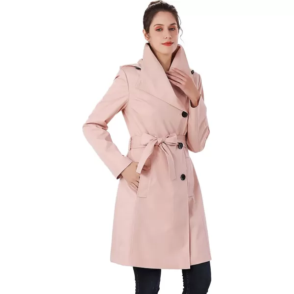 BGSD Women Jessie Waterproof Hooded Trench Coat  Regular amp Plus SizeBlush