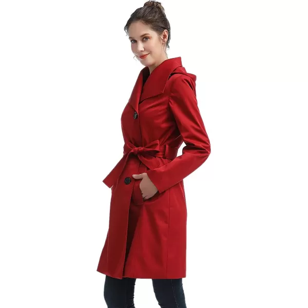 BGSD Women Jessie Waterproof Hooded Trench Coat  Regular amp Plus SizeRed