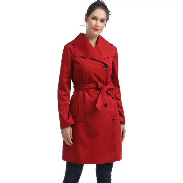 BGSD Women Jessie Waterproof Hooded Trench Coat  Regular amp Plus SizeRed