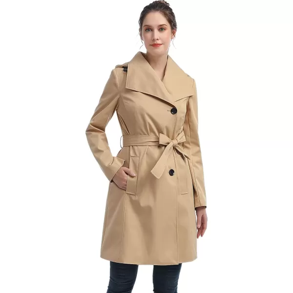 BGSD Women Jessie Waterproof Hooded Trench Coat  Regular amp Plus SizeTan