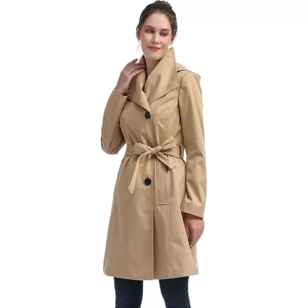 BGSD Women Jessie Waterproof Hooded Trench Coat  Regular amp Plus SizeTan