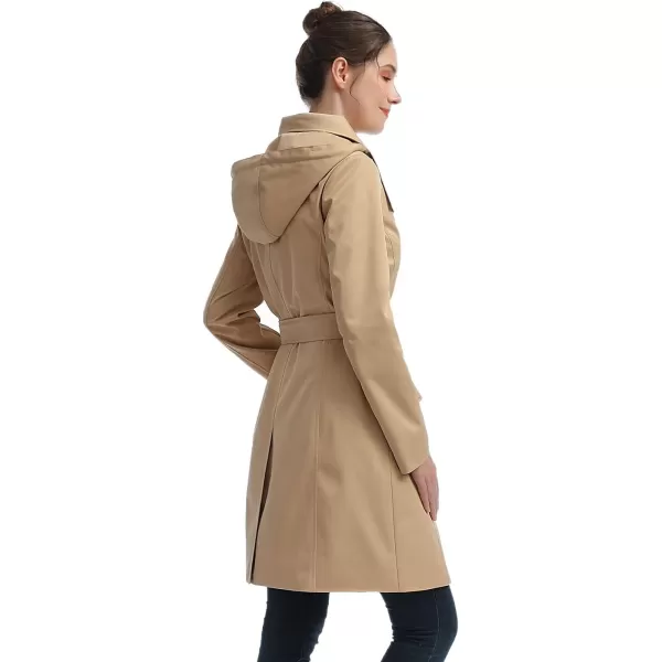 BGSD Women Jessie Waterproof Hooded Trench Coat  Regular amp Plus SizeTan