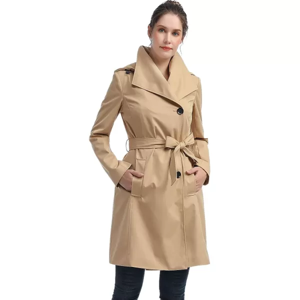 BGSD Women Jessie Waterproof Hooded Trench Coat  Regular amp Plus SizeTan