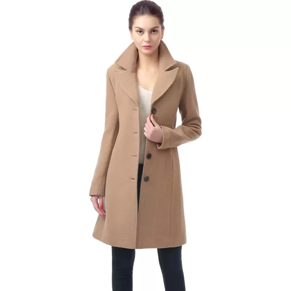 BGSD Women Joan Wool Walking Coat Regular amp Plus Size amp PetiteCamel