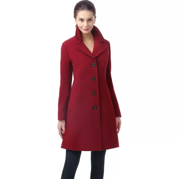 BGSD Women Joan Wool Walking Coat Regular amp Plus Size amp PetiteWine