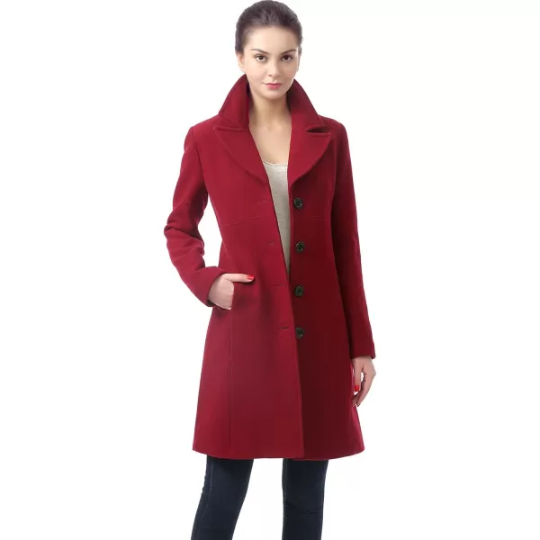 BGSD Women Joan Wool Walking Coat Regular amp Plus Size amp PetiteWine