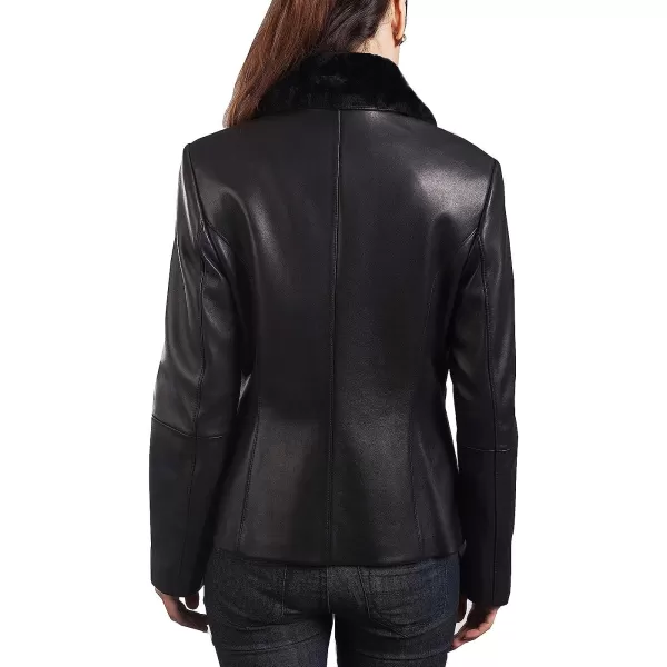 BGSD Women Kare Lambskin Leather Jacket Regular amp Plus Size amp PetiteBlack