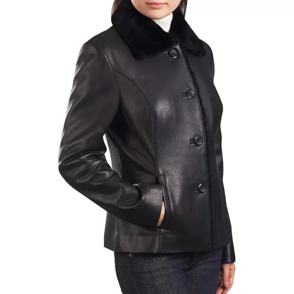 BGSD Women Kare Lambskin Leather Jacket Regular amp Plus Size amp PetiteBlack