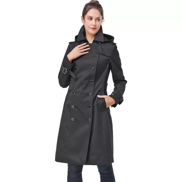 BGSD Women Karla Waterproof Trench Coat  Regular amp Plus SizeBlack