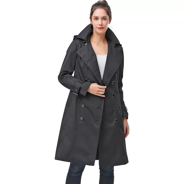 BGSD Women Karla Waterproof Trench Coat  Regular amp Plus SizeBlack