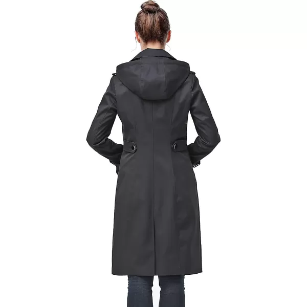 BGSD Women Karla Waterproof Trench Coat  Regular amp Plus SizeBlack