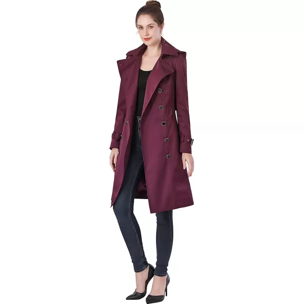 BGSD Women Karla Waterproof Trench Coat  Regular amp Plus SizeGrape Wine