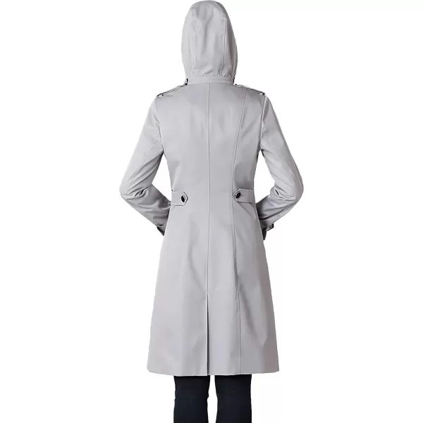 BGSD Women Karla Waterproof Trench Coat  Regular amp Plus SizeGray