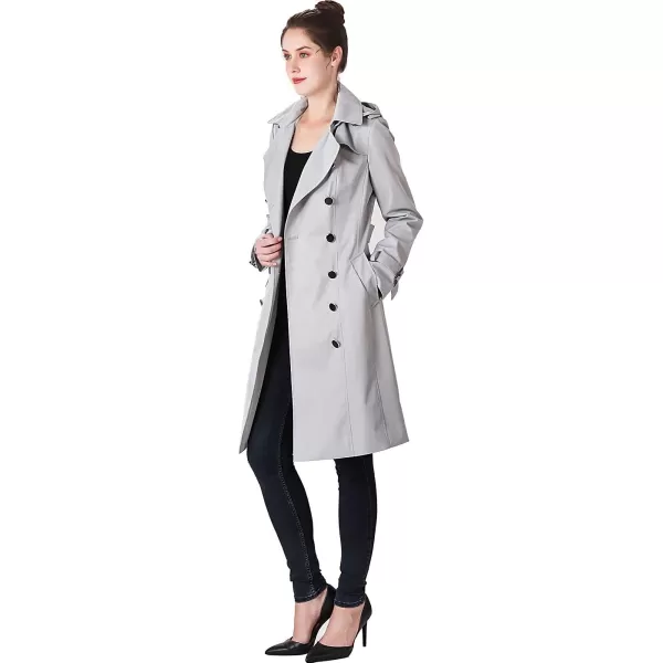 BGSD Women Karla Waterproof Trench Coat  Regular amp Plus SizeGray