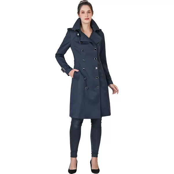 BGSD Women Karla Waterproof Trench Coat  Regular amp Plus SizeNavy