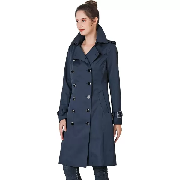 BGSD Women Karla Waterproof Trench Coat  Regular amp Plus SizeNavy