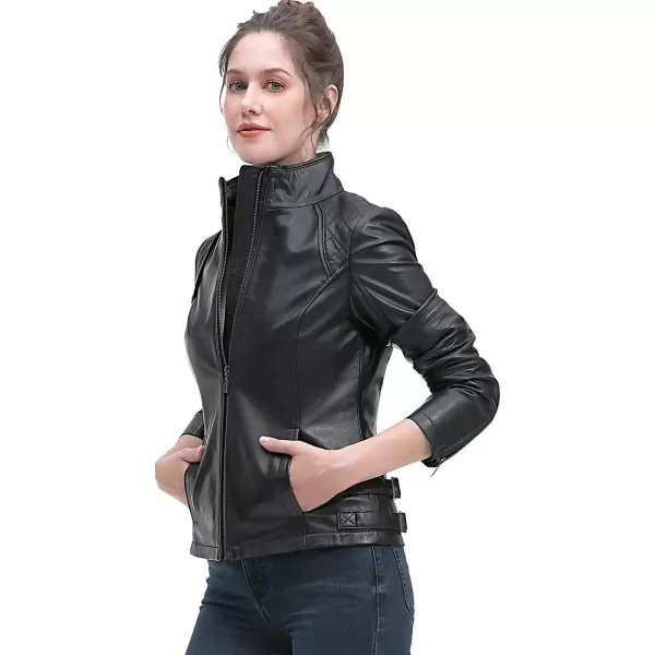 BGSD Women Kate New Zealand Lambskin Leather Jacket Regular amp Plus Size amp PetiteBlack