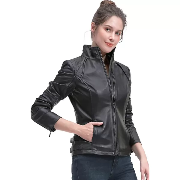 BGSD Women Kate New Zealand Lambskin Leather Jacket Regular amp Plus Size amp PetiteBlack