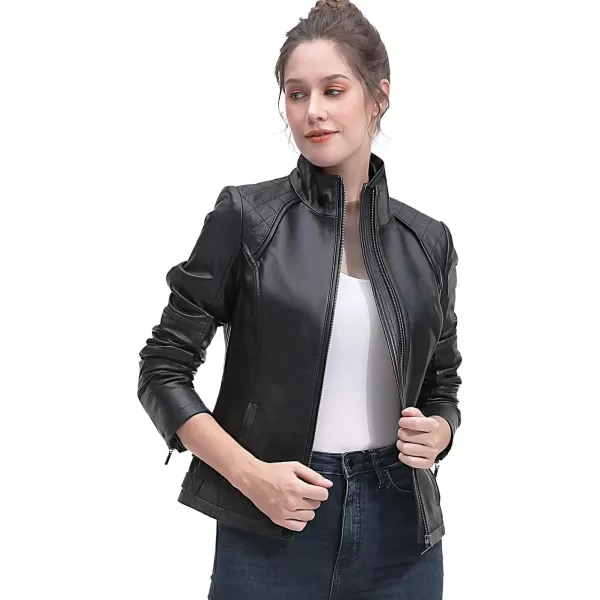 BGSD Women Kate New Zealand Lambskin Leather Jacket Regular amp Plus Size amp PetiteBlack