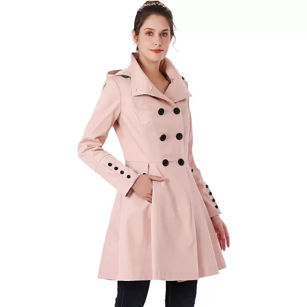 BGSD Women Kayla Waterproof Hooded Mid Length Trench Coat  Regular amp Plus SizeBlush