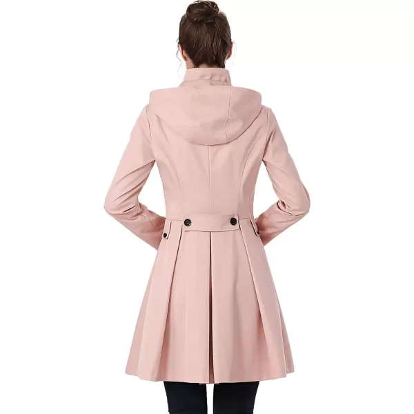 BGSD Women Kayla Waterproof Hooded Mid Length Trench Coat  Regular amp Plus SizeBlush