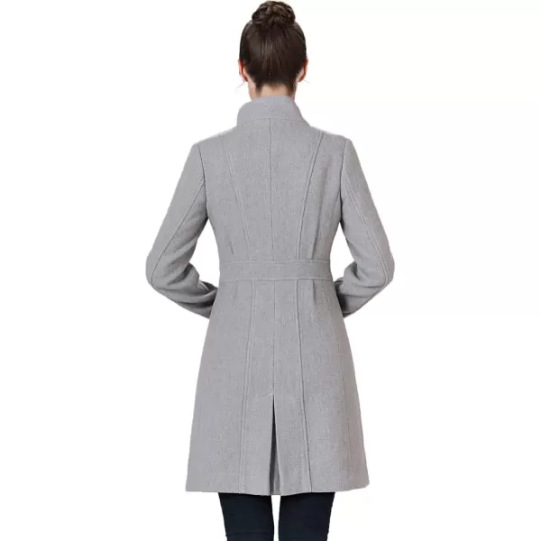 BGSD Women Kya Asymmetrical Button Front Walker CoatGray