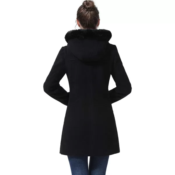 BGSD Women Lia Hooded Wool Coat Regular amp Plus Size amp PetiteBlack