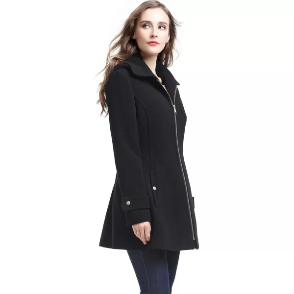 BGSD Women Lina Wool Hooded Parka Coat Regular amp Plus SizeBlack