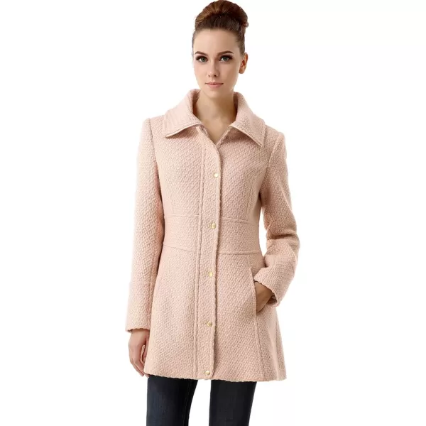 BGSD Women Lorelei Wool Boucle Walking CoatBlush