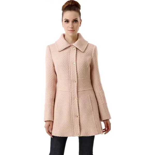 BGSD Women Lorelei Wool Boucle Walking CoatBlush