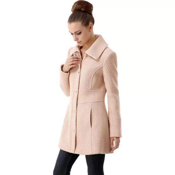 BGSD Women Lorelei Wool Boucle Walking CoatBlush